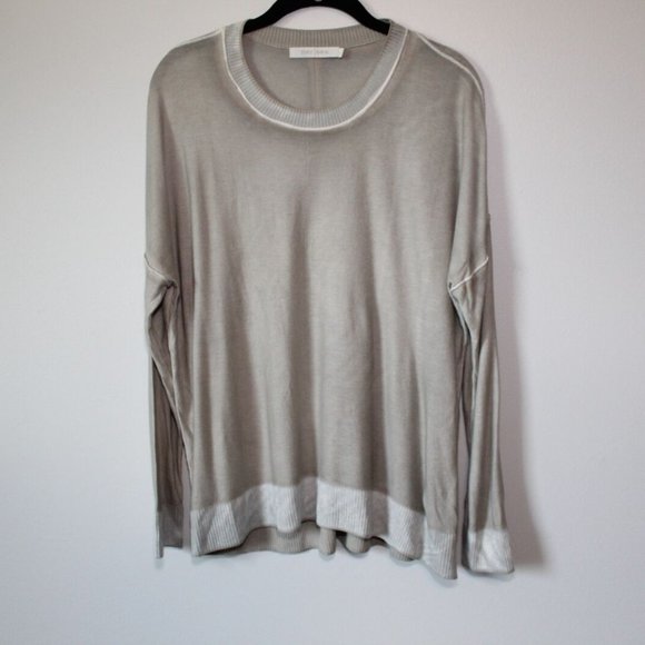 Mersea Saltwash Sweater Long Sleeve Top Oyster Beige Mer Sea Size Large H13744 - Picture 2 of 11